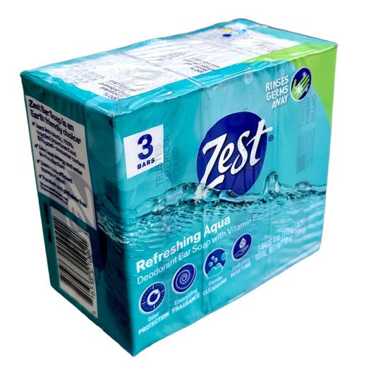 Zest Refreshing Bars Aqua - 3 ea, Pack of 2