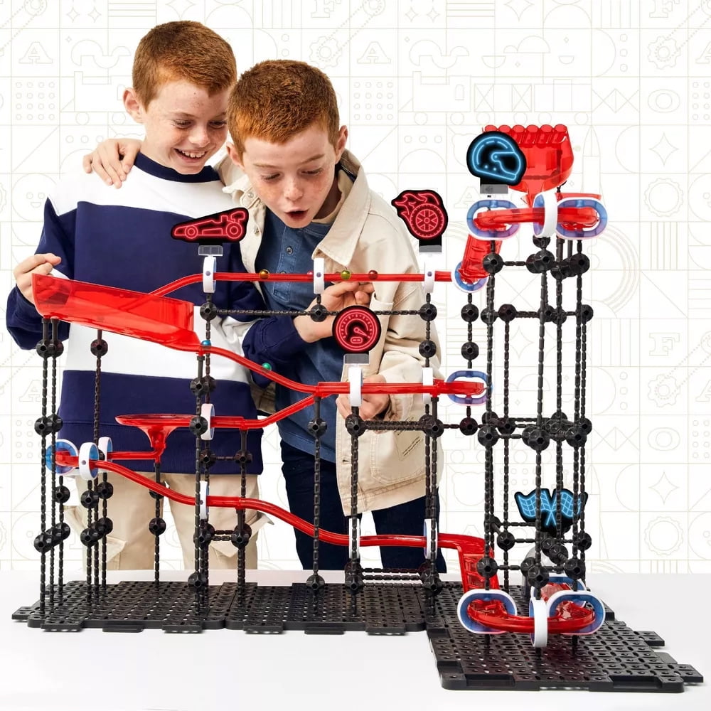 FAO Schwarz Marble Speedway Gravity Race Build Set, 357 Pieces