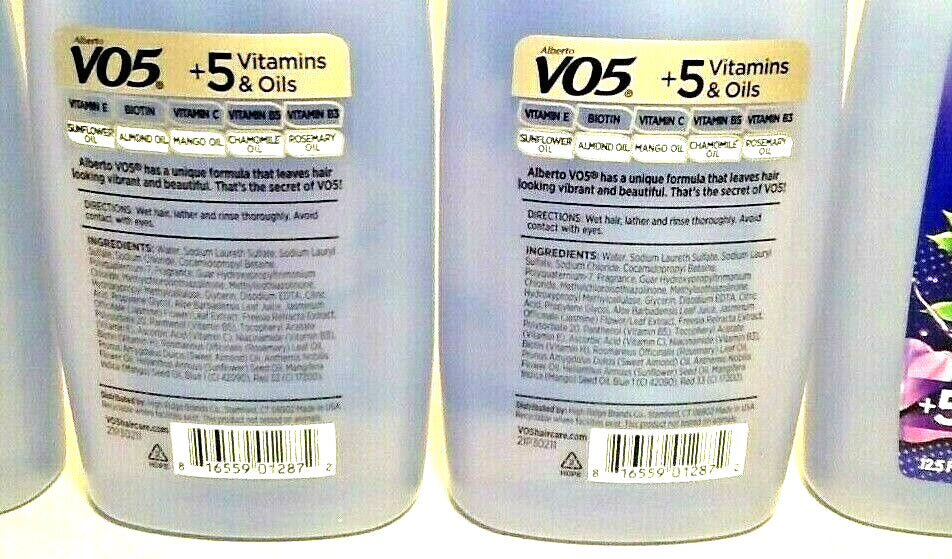 (4) V05 - Blooming Freesia SHAMPOO with Aloe Vera - 12.5 + 20% = 15 Oz - VO5