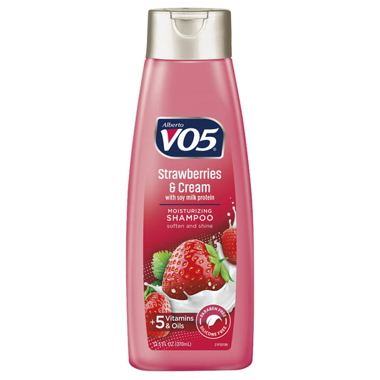 Alberto VO5 Moisture Milks Strawberries & Cream Moisturizing Hair Shampoo, 15 fl oz