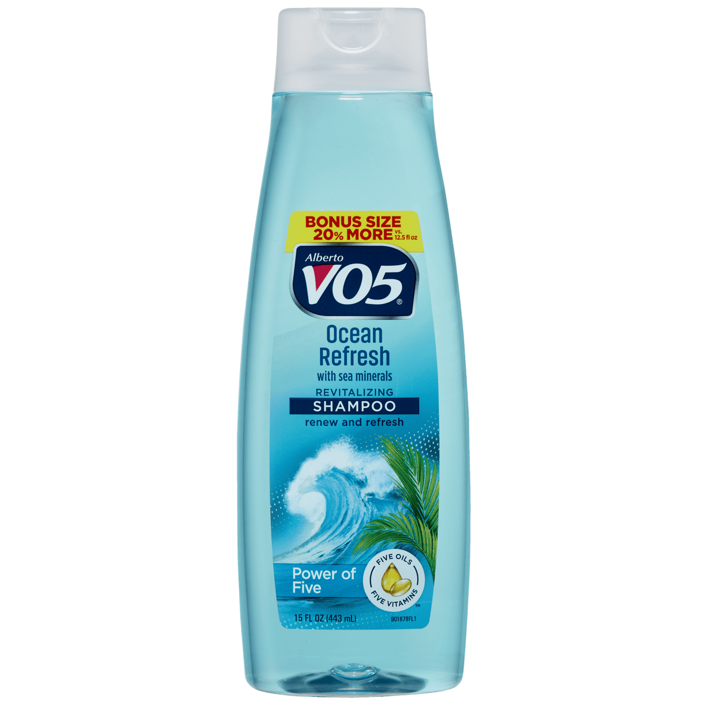 Alberto VO5 Ocean Refresh Moisturizing Hair Shampoo, for Soft and Shiny Hair, 15 fl oz