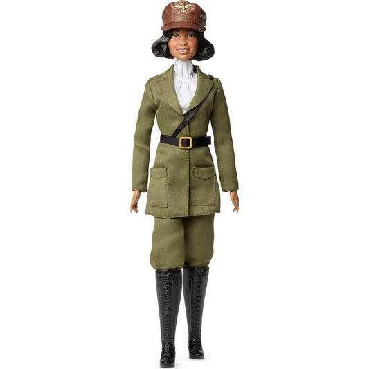 Barbie Inspiring Women Bessie Coleman Collectible Doll with Aviator Suit, Helmet and Goggles