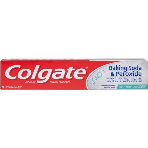 Colgate Baking Soda and Peroxide Toothpaste Gel, Frosty Mint, 6 Oz Tube
