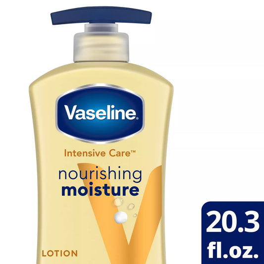 Vaseline Intensive Care Nourishing Moisture Non Greasy Body Lotion for Dry Skin 20.3 Fl Oz