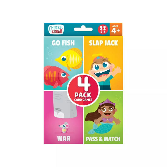 Chuckle & Roar Go Fish, Slap Jack, War and Pass & Match Classic Card Games