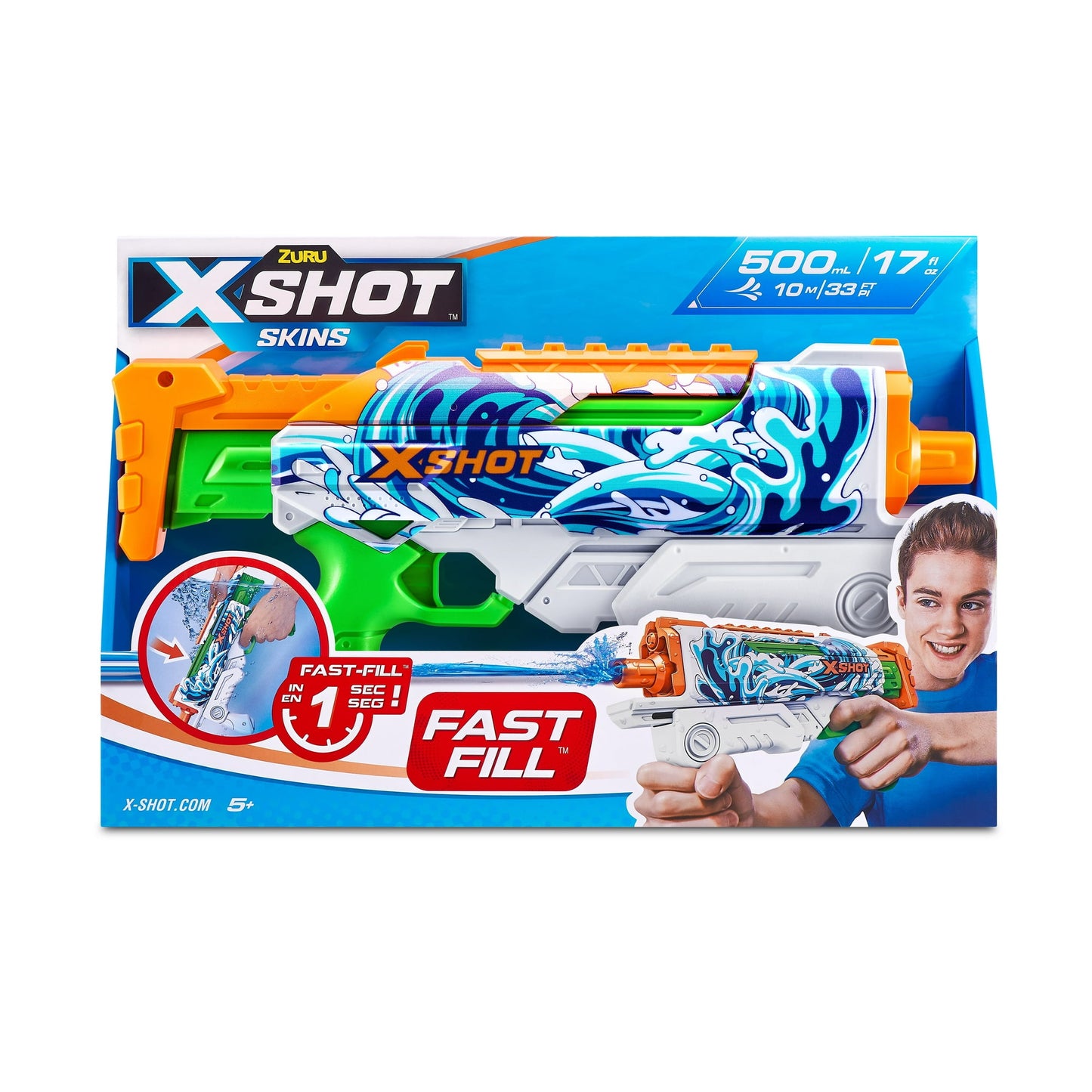 X-Shot Fast-Fill Skins Hyperload Water Blaster by ZURU