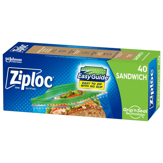 Ziploc® Sandwich Bags with EasyGuide™ 40 Count