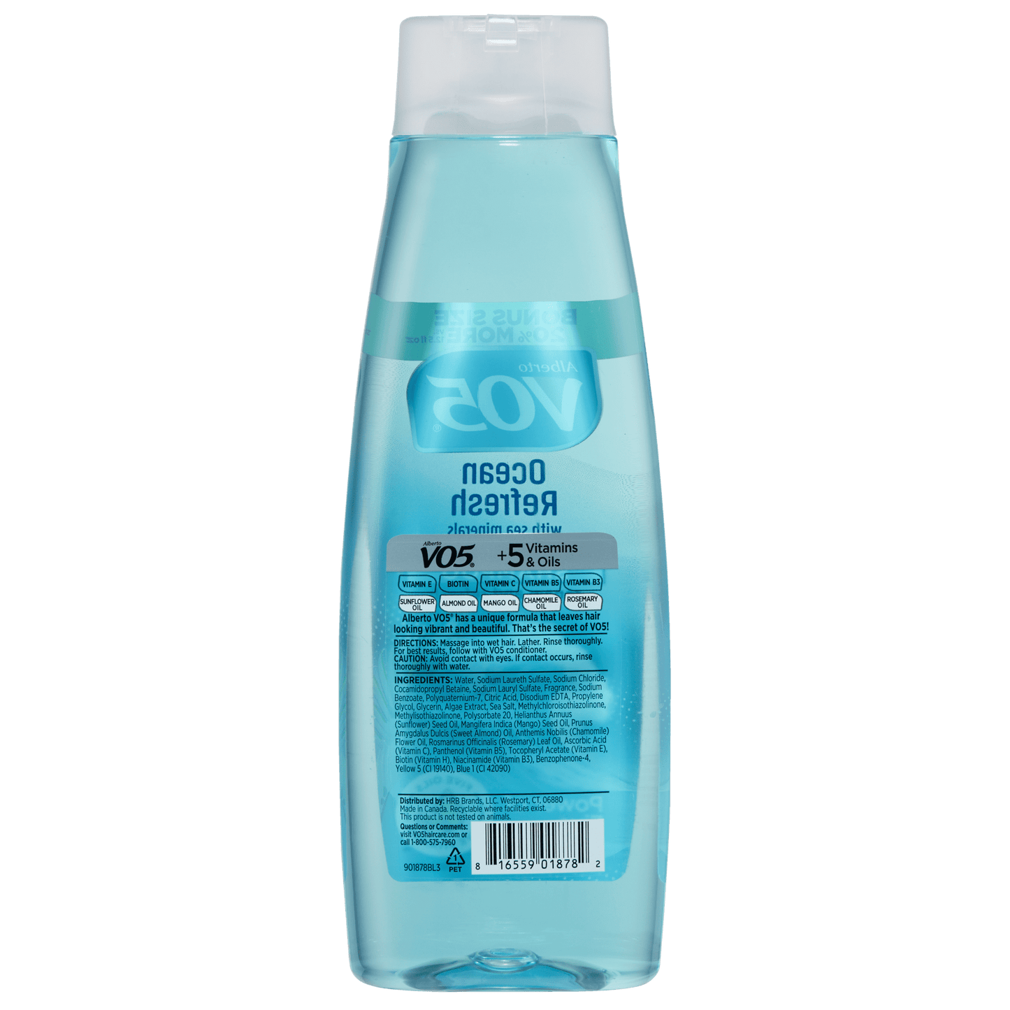 Alberto VO5 Ocean Refresh Moisturizing Hair Shampoo, for Soft and Shiny Hair, 15 fl oz