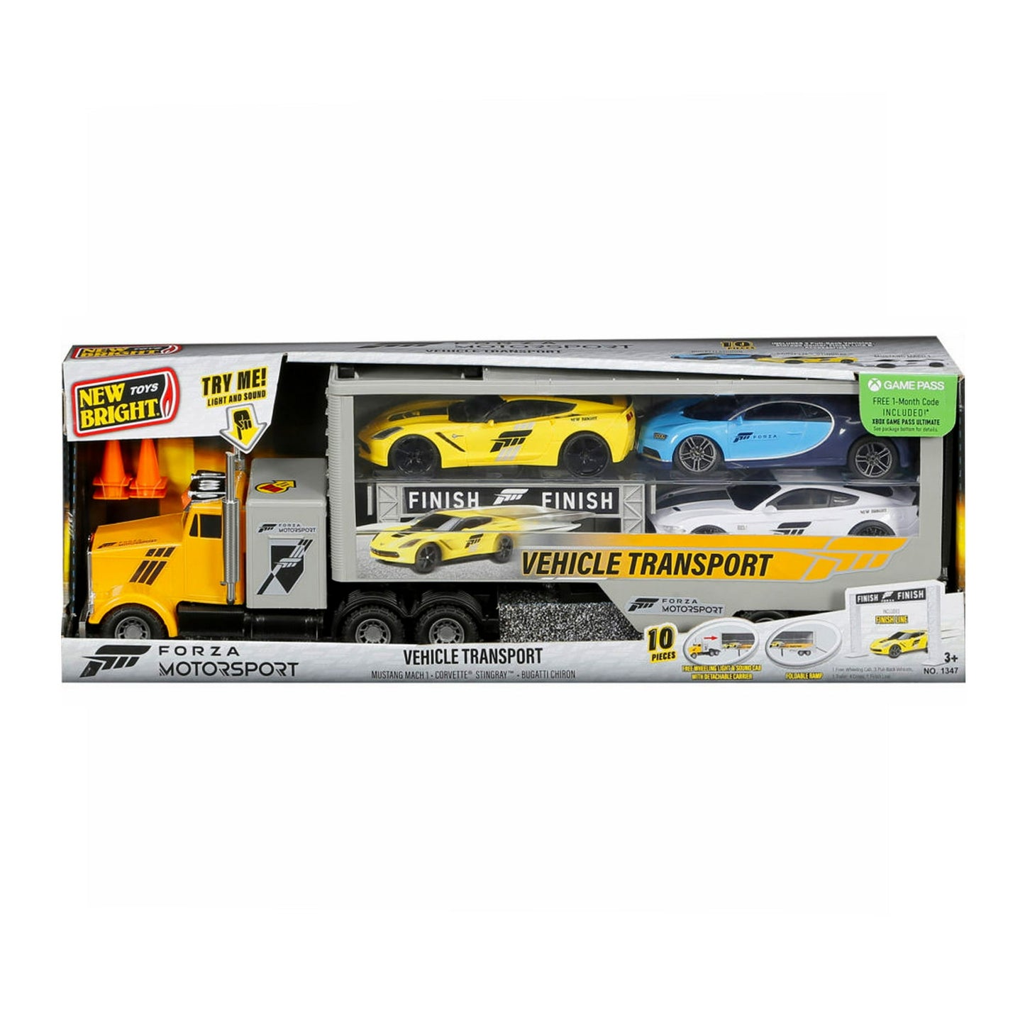 1:24 Forza L&S Hauler W/ 3 Pull Back Vehicles