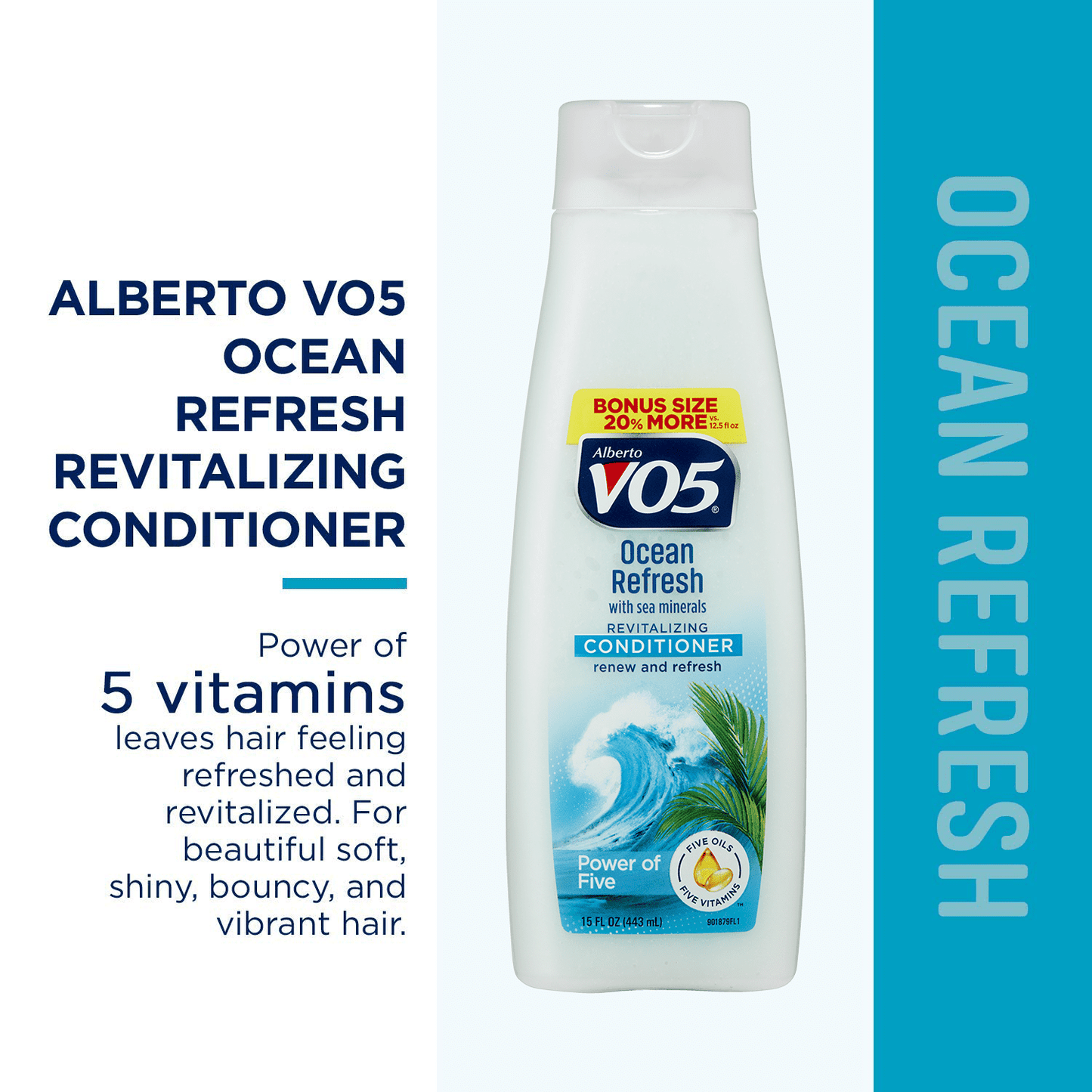 Alberto VO5 Ocean Refresh with Sea Minerals Revitalizing Hair Conditioner, 15 fl oz