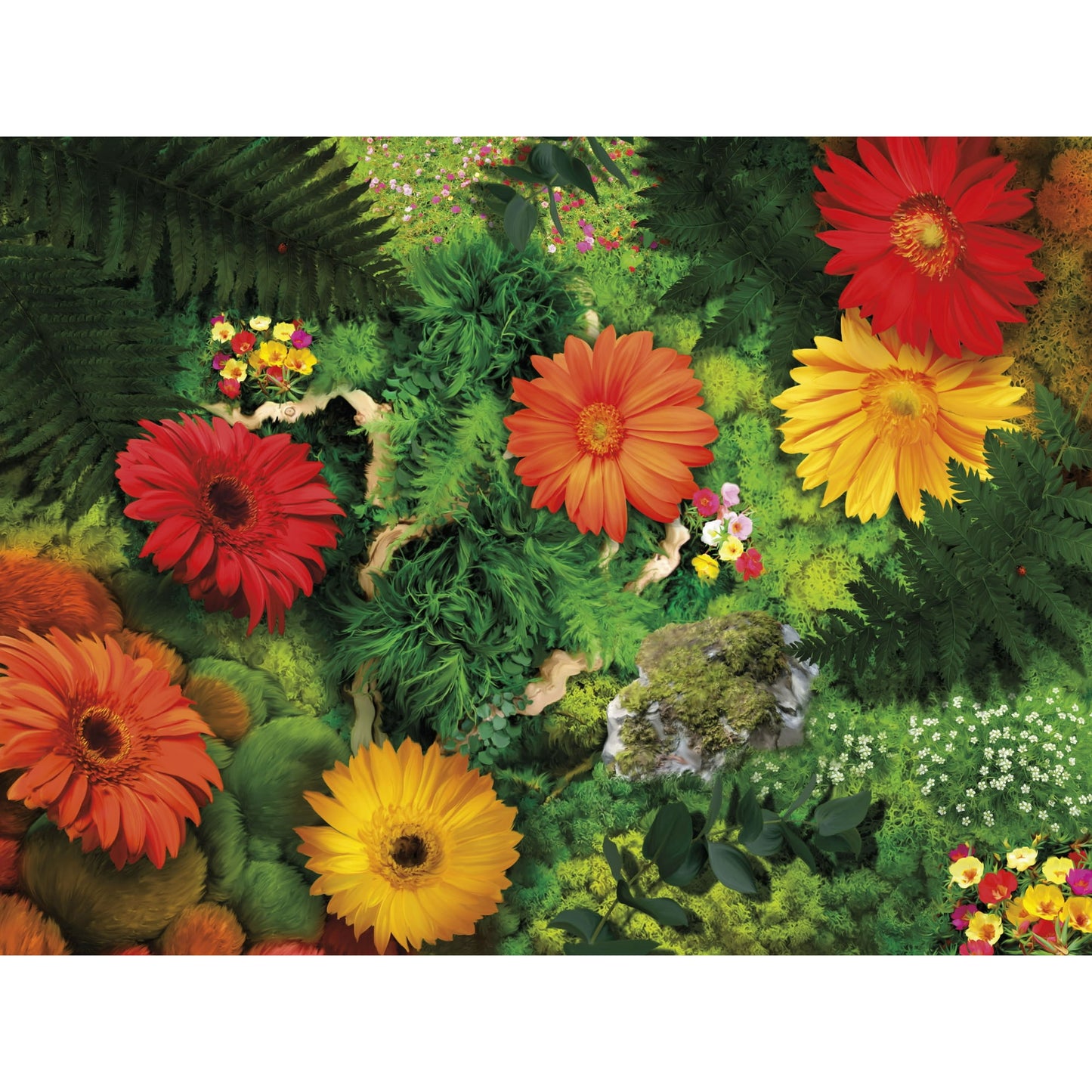 300 PC Moss Flowers Adult Jigsaw Puzzle