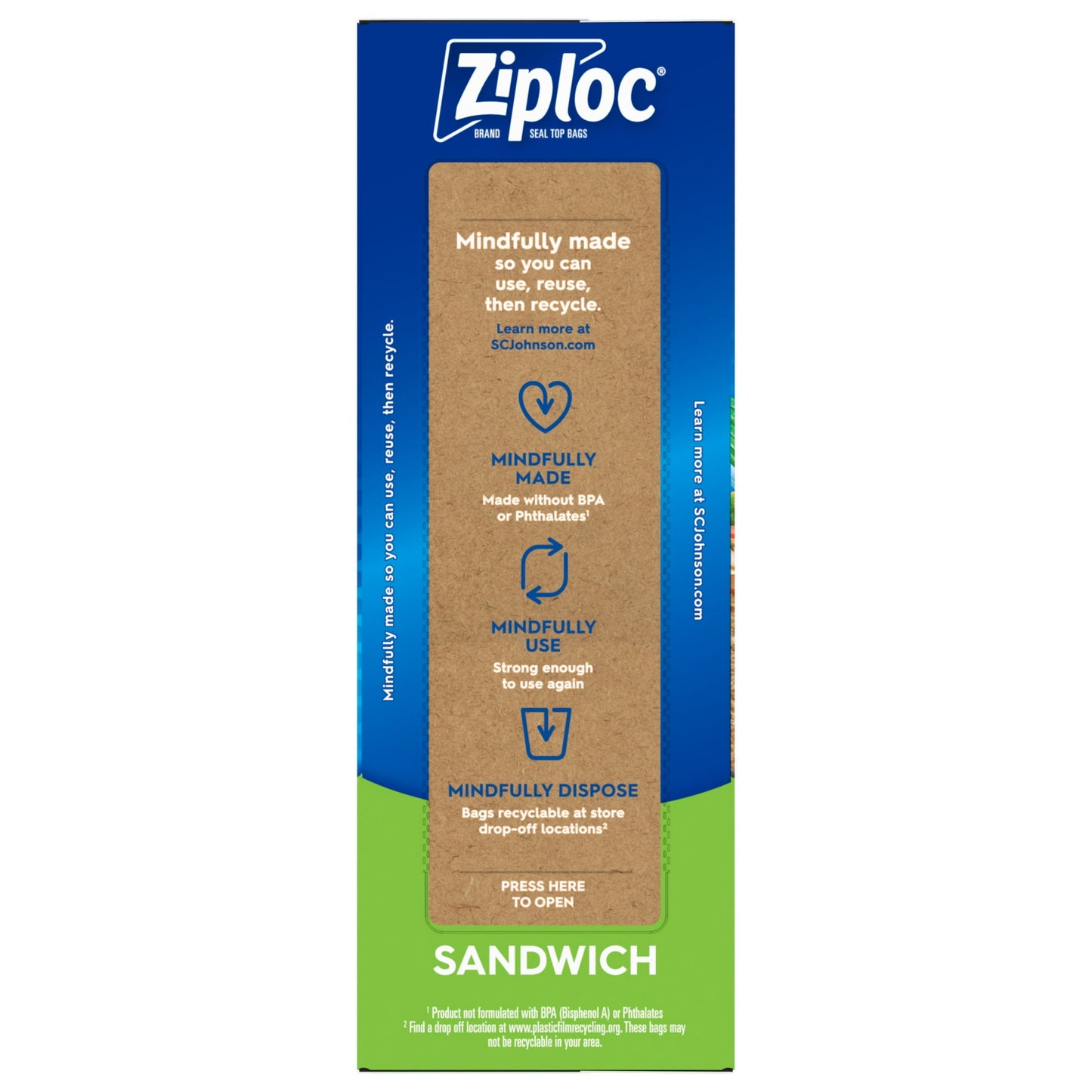 Ziploc® Sandwich Bags with EasyGuide™ 40 Count