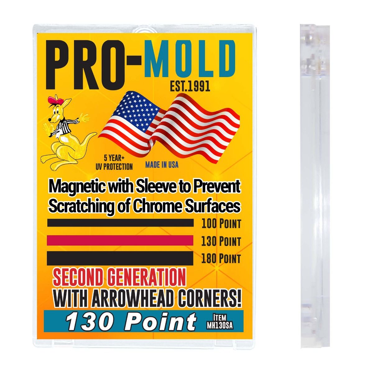 ARROW CORNER MAG CARD HOLDER FOR A SLEEVED CARD - 130 PT