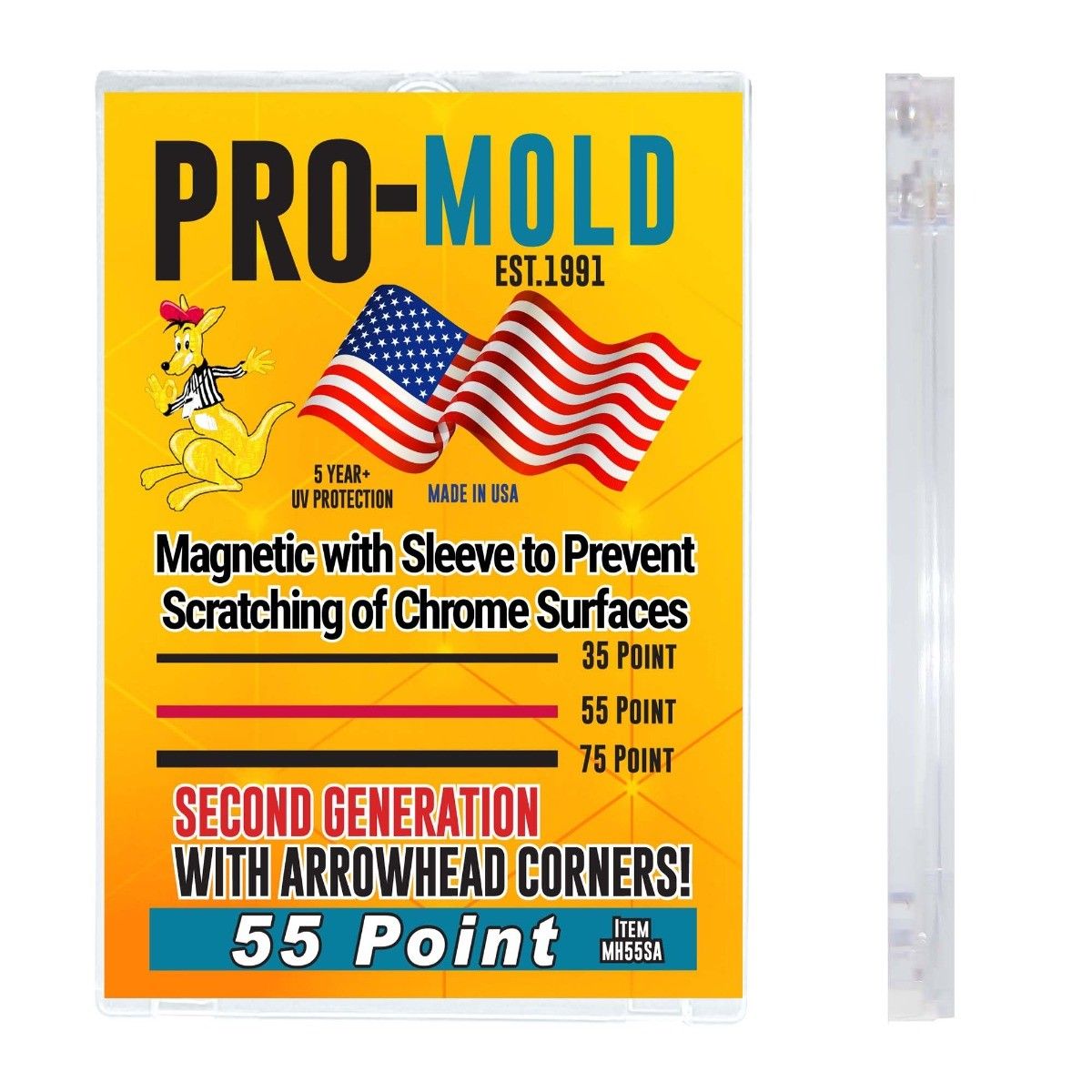 ARROW CORNER MAG CARD HOLDER FOR A SLEEVED CARD - 55 PT