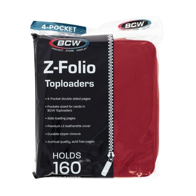 Z-Folio 4-Pocket LX Album - Toploaders - Red