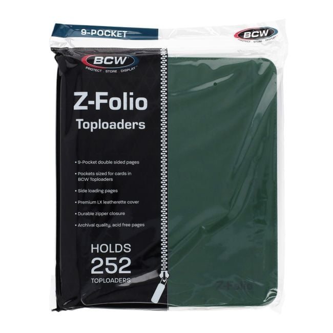 Z-Folio 9-Pocket LX Album - Toploaders - Green