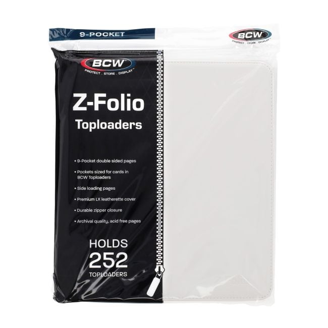 Z-Folio 9-Pocket LX Album - Toploaders - White